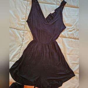 Black strappy back romper size L